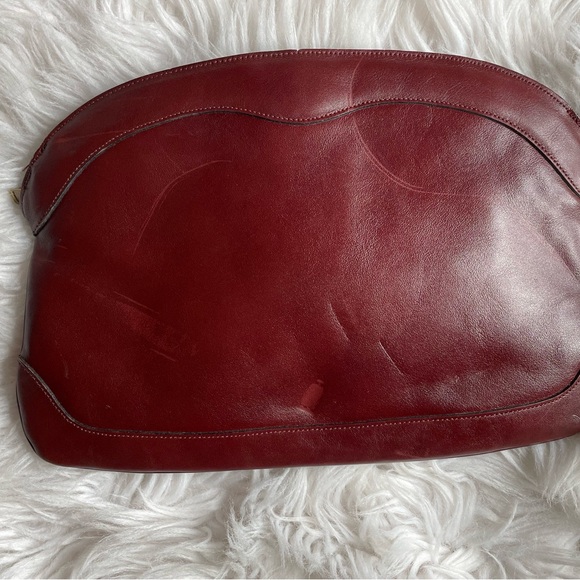 Vintage Etienne Aigner leather  thin clutch with strap & magnetic closures - Picture 2 of 7